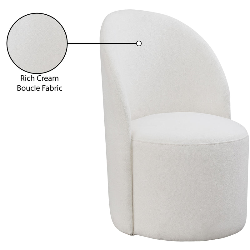 Meridian Hautely Cream Boucle Fabric Accent Chair IMAGE 10