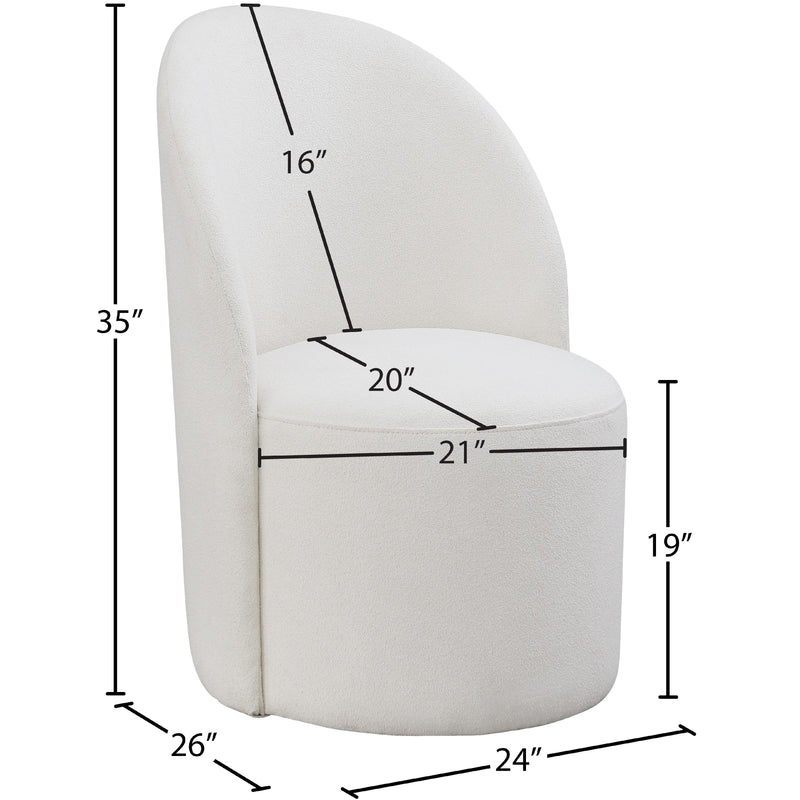 Meridian Hautely Cream Boucle Fabric Accent Chair IMAGE 9