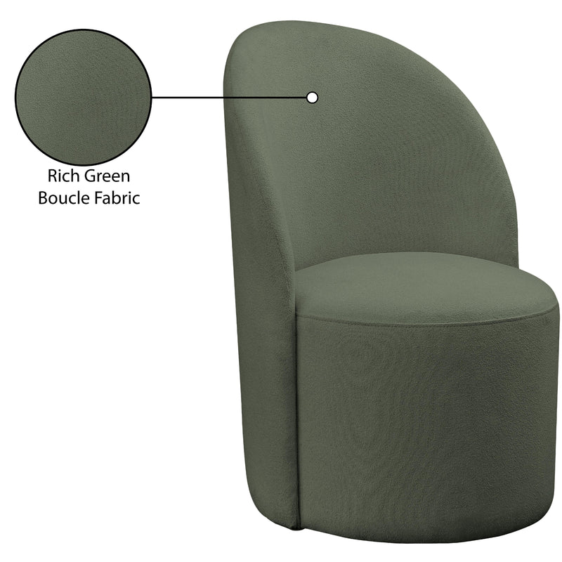 Meridian Hautely Green Boucle Fabric Accent Chair IMAGE 10