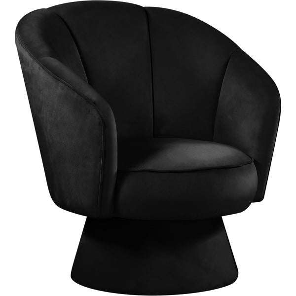 Meridian Swanson Stationary Fabric Accent Chair 545Black-C IMAGE 1