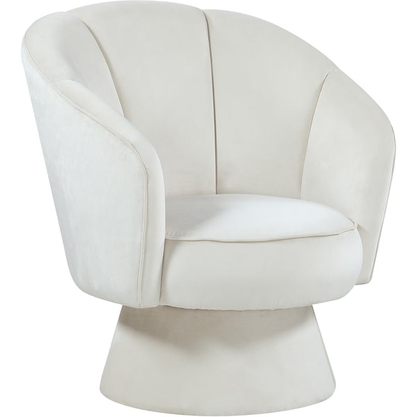 Meridian Swanson Stationary Fabric Accent Chair 545Cream-C IMAGE 1