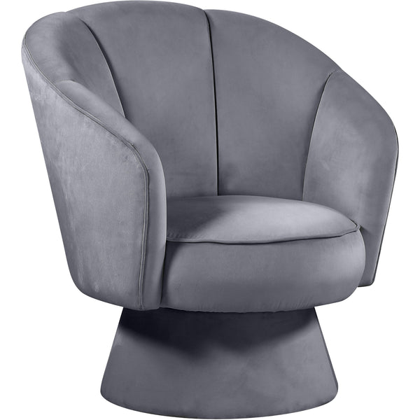 Meridian Swanson Stationary Fabric Accent Chair 545Grey-C IMAGE 1