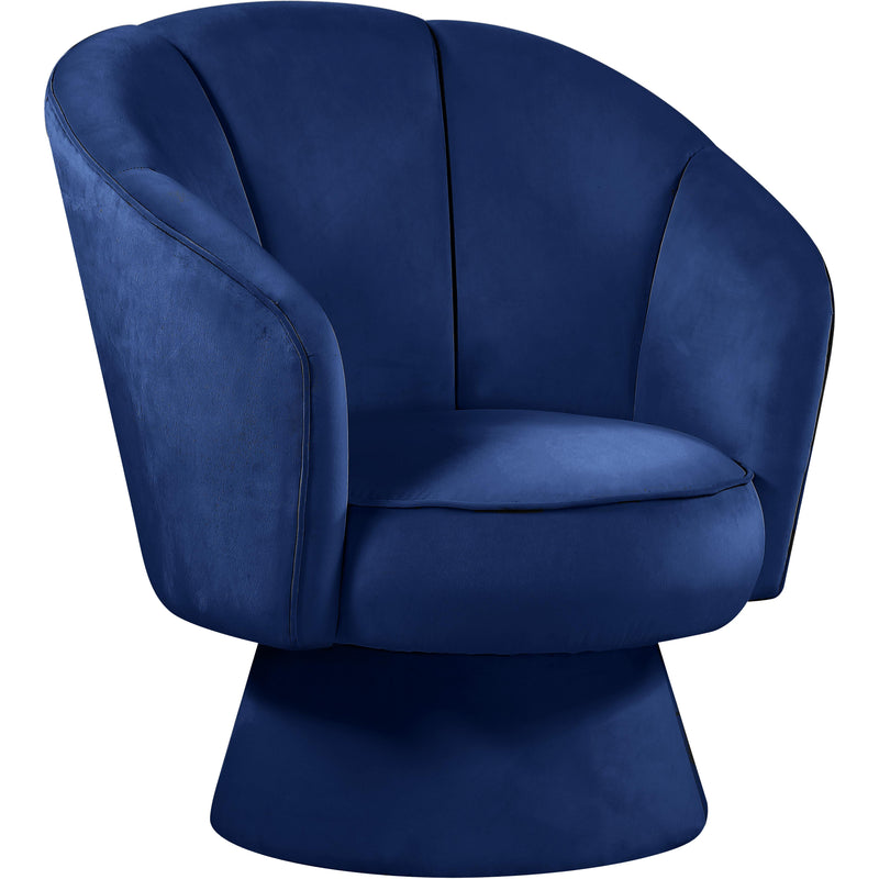 Meridian Swanson Stationary Fabric Accent Chair 545Navy-C IMAGE 1