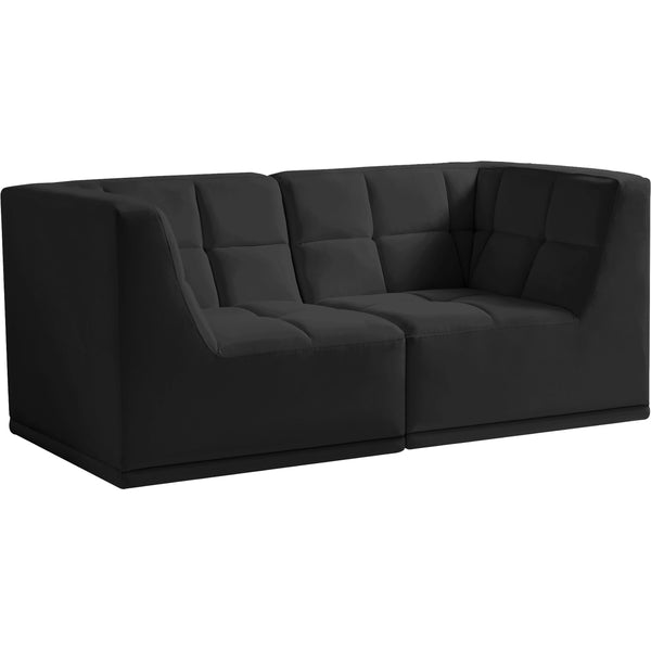 Meridian Relax Stationary Fabric Sofa 650Black-S68 IMAGE 1