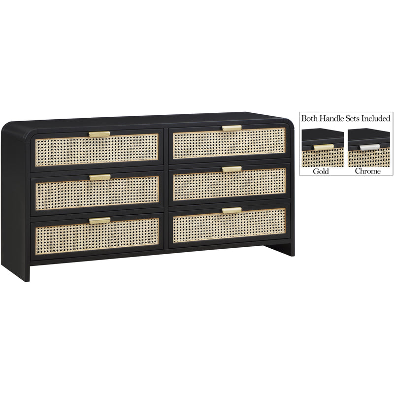 Meridian Sage 6-Drawer Dresser 873Black-D IMAGE 1