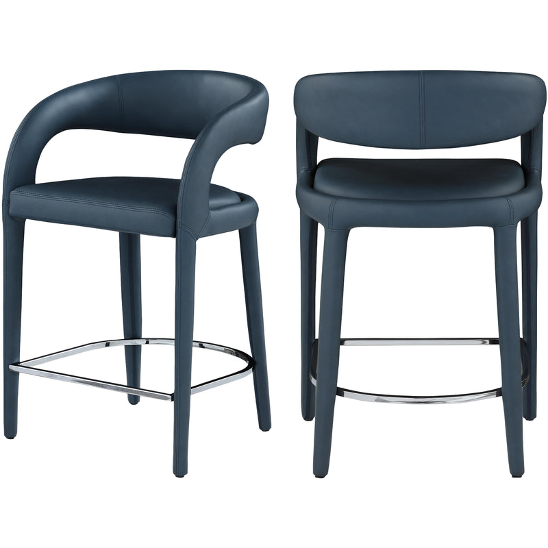 Meridian Sylvester Counter Height Stool 989Navy-C IMAGE 1