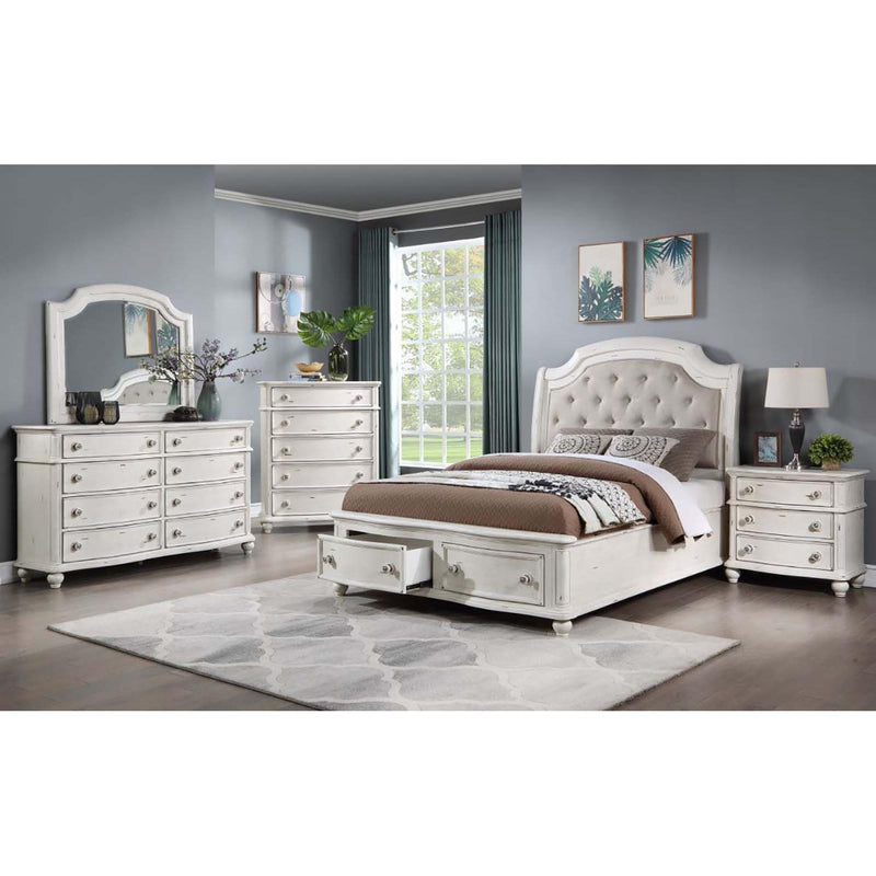 Acme Furniture Jacqueline King Upholstered Panel Bed with Storage BD01432EK IMAGE 6