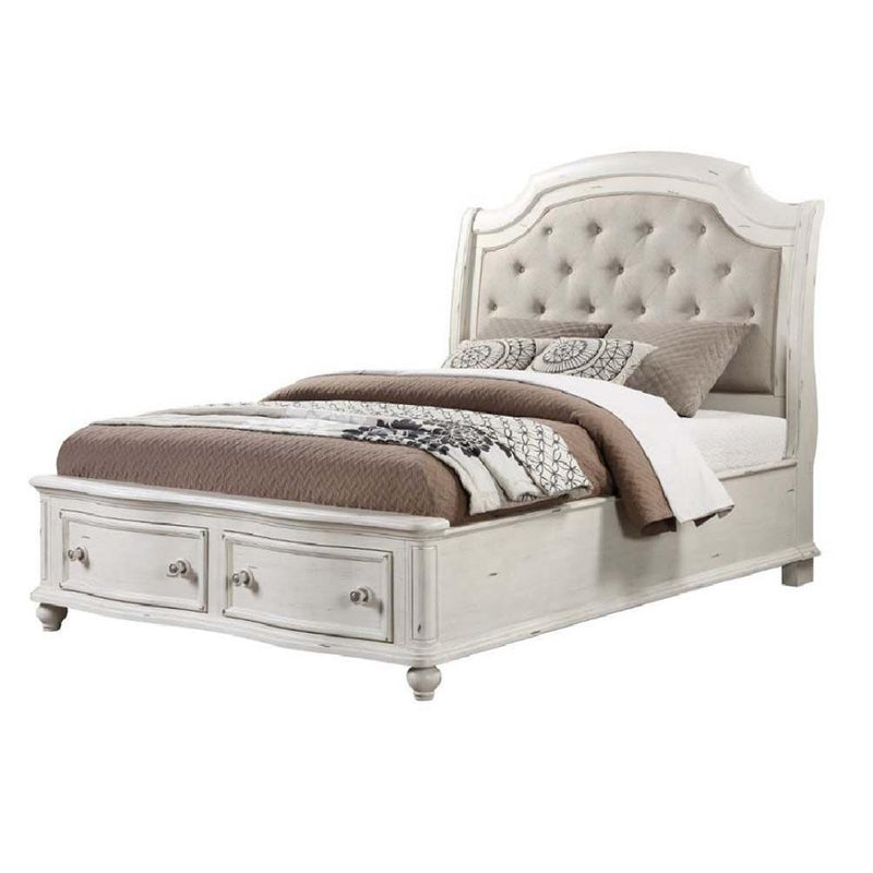 Acme Furniture Jacqueline Queen Upholstered Panel Bed with Storage BD01433Q IMAGE 1