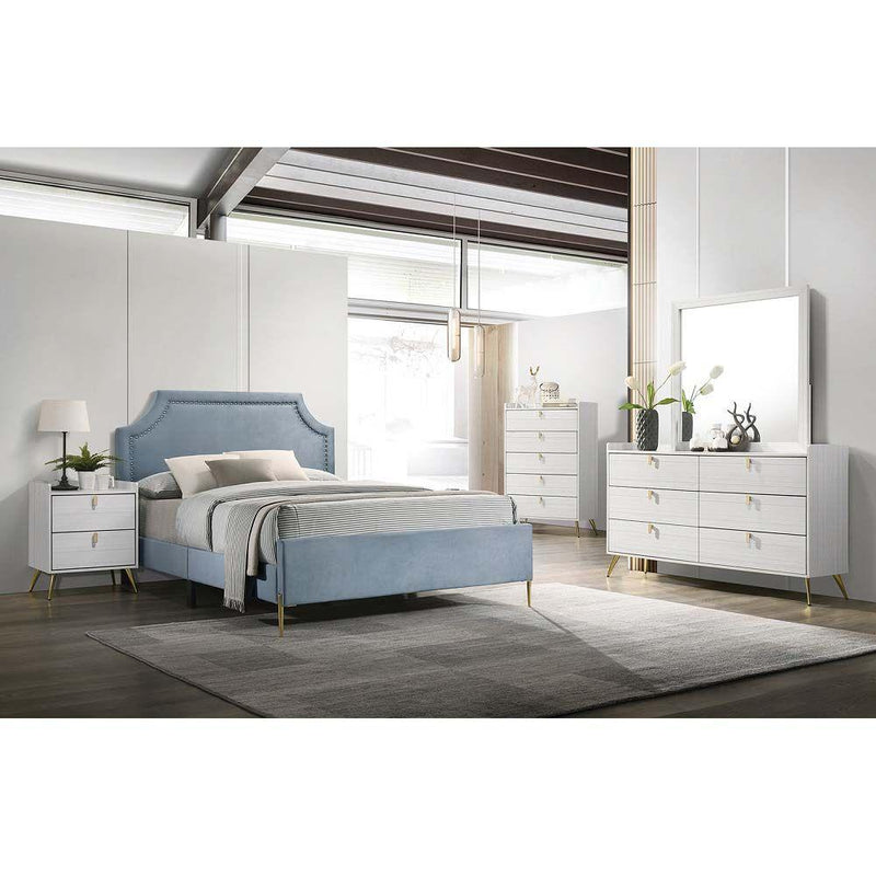 Acme Furniture Milla Full Upholstered Panel Bed BD01462F IMAGE 5