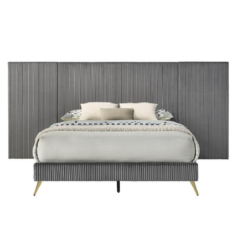 Acme Furniture Muilee King Upholstered Panel Bed BD01740EK IMAGE 1