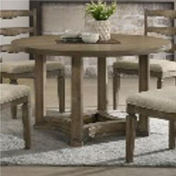 Acme Furniture Round Parfield Dining Table with Pedestal Base DN01809 IMAGE 1