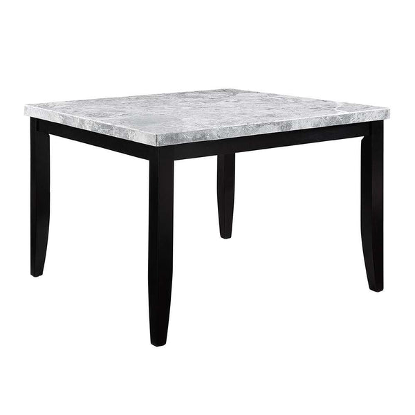 Acme Furniture Square Hussein Counter Height Dining Table with Marble Top DN01444 IMAGE 1