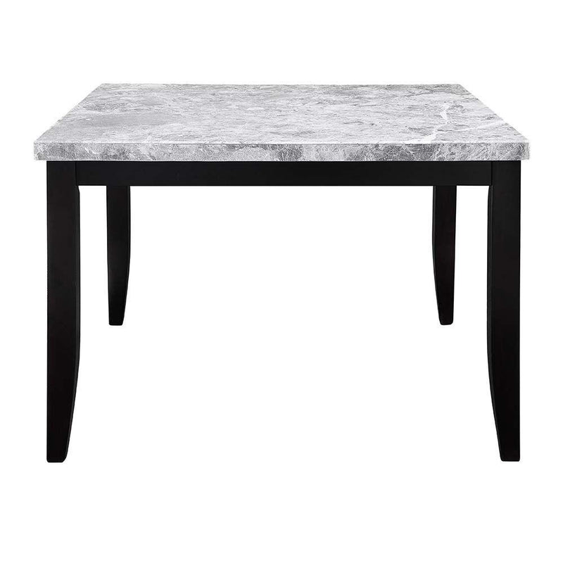 Acme Furniture Square Hussein Counter Height Dining Table with Marble Top DN01444 IMAGE 2