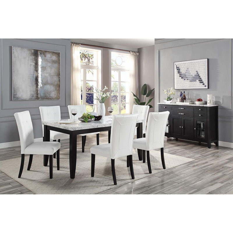 Acme Furniture Hussein Dining Table with Marble Top DN01446 IMAGE 4