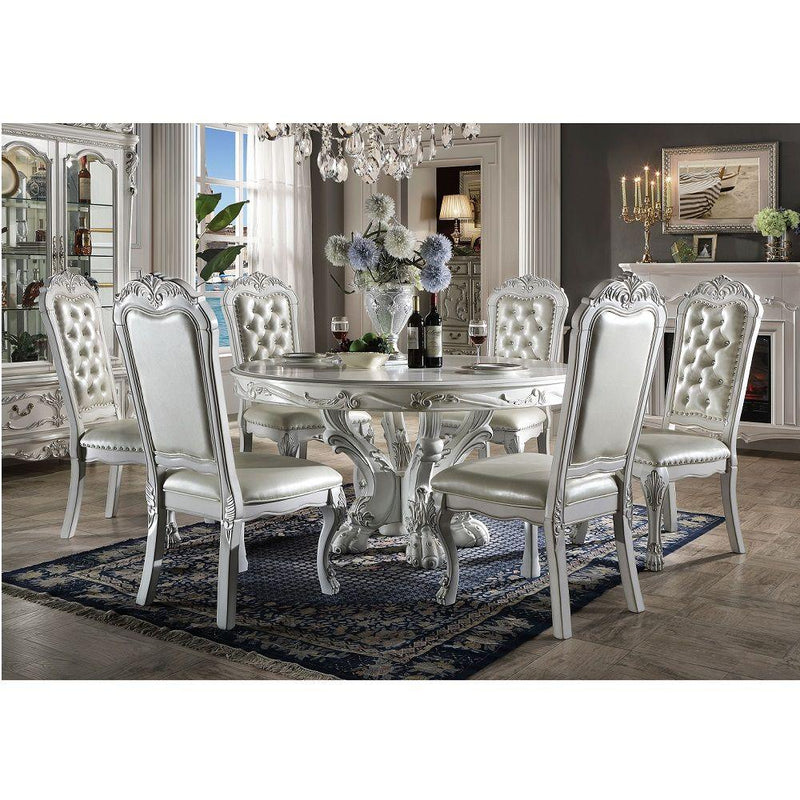 Acme Furniture Round Dresden Dining Table with Pedestal Base DN01700 IMAGE 2