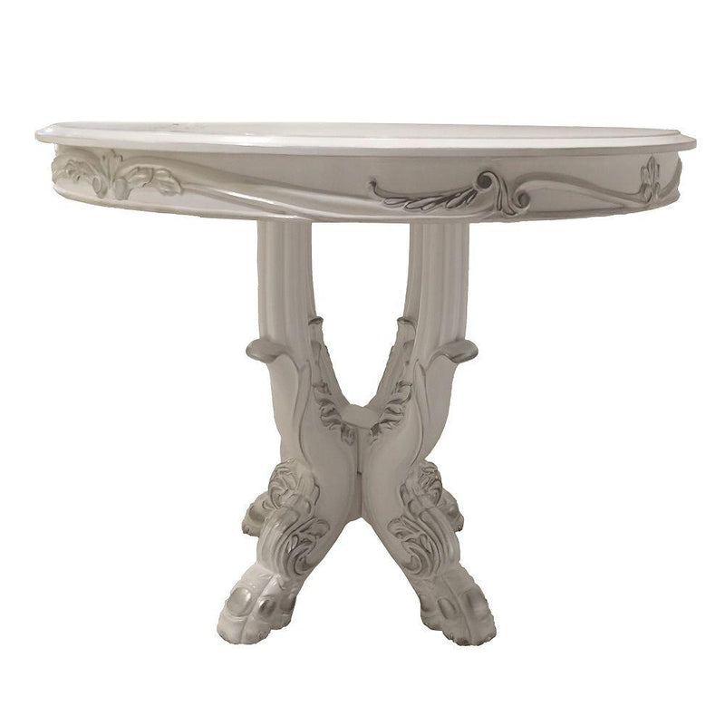 Acme Furniture Round Dresden Dining Table with Pedestal Base DN01703 IMAGE 1