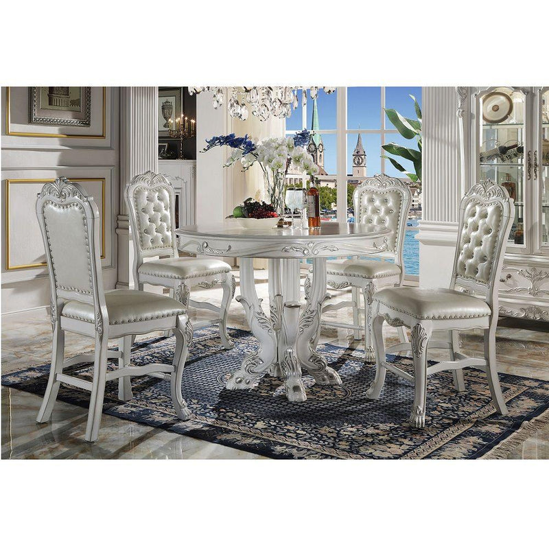 Acme Furniture Round Dresden Dining Table with Pedestal Base DN01703 IMAGE 4