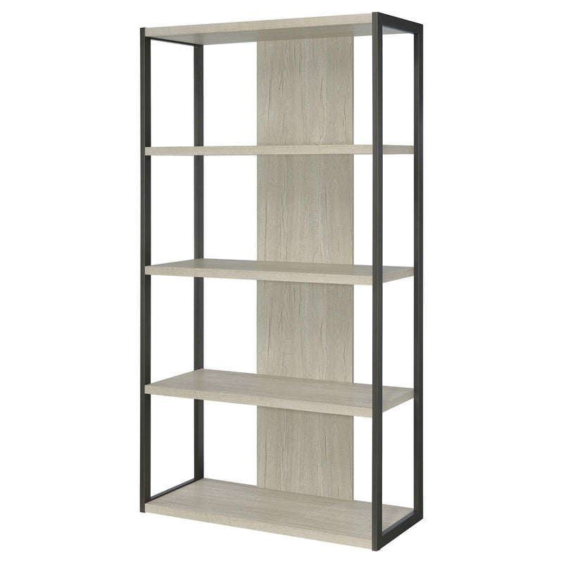 Coaster Furniture Loomis 805883 4-shelf Bookcase - Whitewashed Grey IMAGE 4