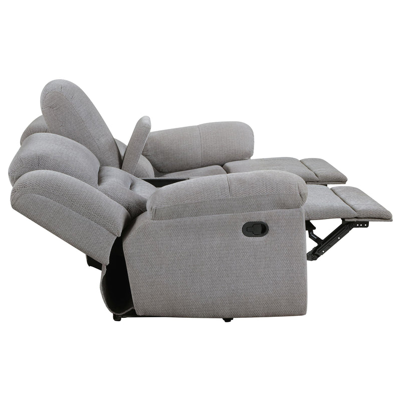 Coaster Furniture Gilson Reclining Fabric Loveseat with Console 602552 IMAGE 8