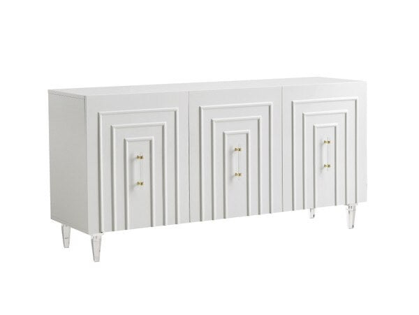 TOV-D5518 Famke White Lacquer Buffet Accent Cabinet