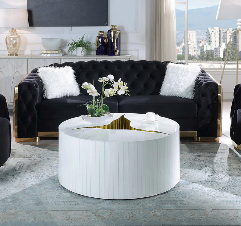 LUXE 3 PIECE WHITE COFFEE TABLE