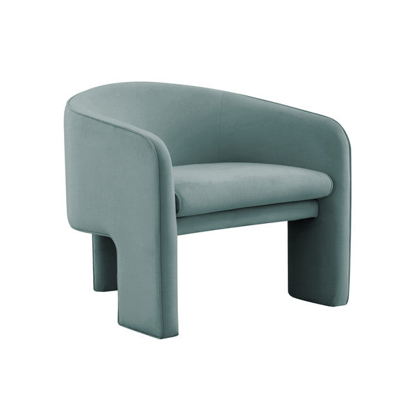 TOV-S44184 Marla Sea Blue Velvet Accent Chair