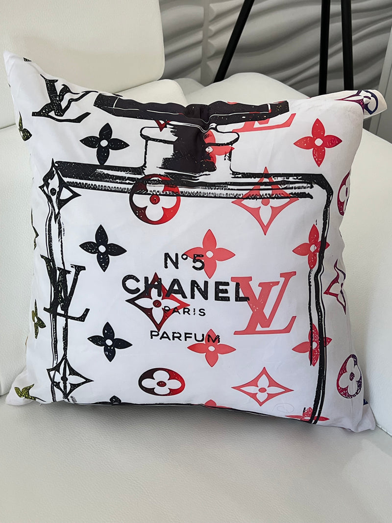 CHANEL&LV PERFUME 20X20 PILLOW COVER-MULTICOLOR