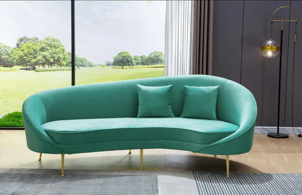 S608BU BLUE AND GOLD SOFA