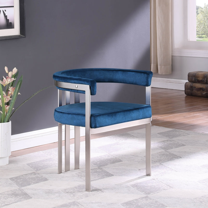 938 NAVY-C Marcello Stone Velvet Dining Chair