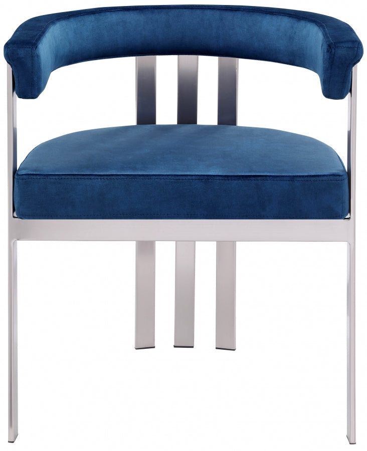 938 NAVY-C Marcello Stone Velvet Dining Chair