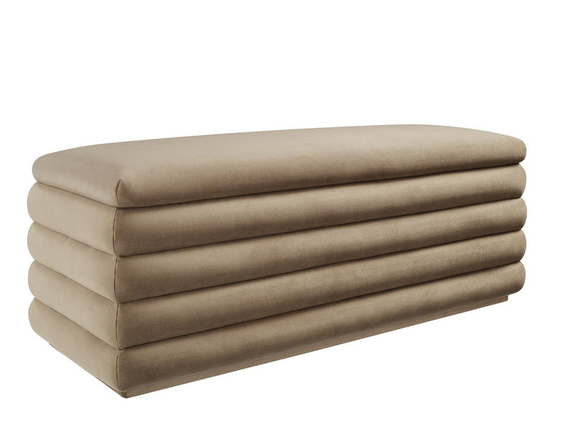 EEI-6664-TAU-Velvet Storage Bench(Taupe)