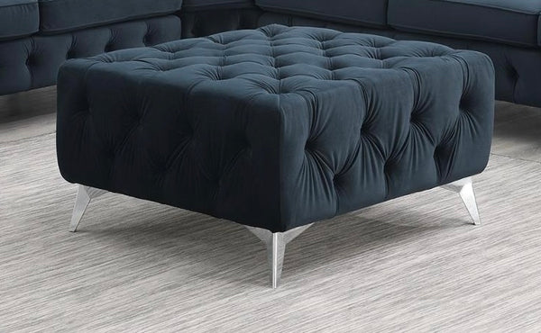 U294-BLACK OTTOMAN