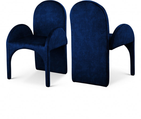 Summer Velvet Dining Arm Chair 803Navy-AC