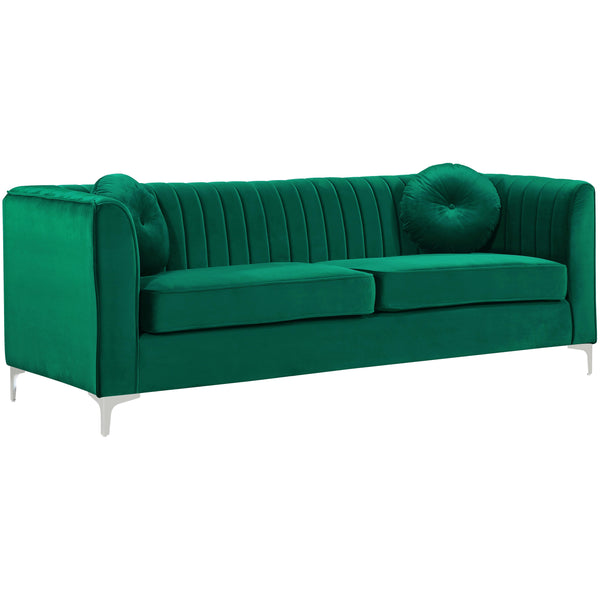 Meridian Isabelle Stationary Fabric Sofa 612Green-S IMAGE 1