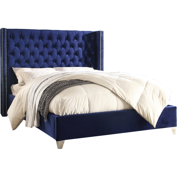 Meridian Aiden King Upholstered Platform Bed AidenNavy-K IMAGE 1