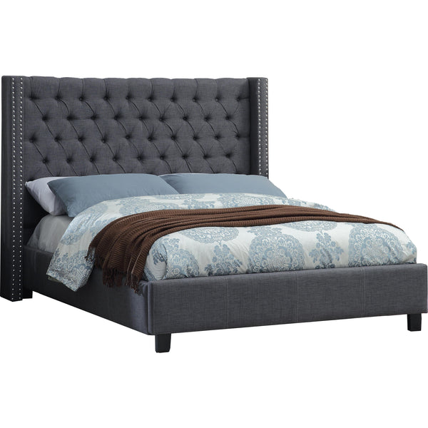 Meridian Ashton Full Upholstered Platform Bed AshtonGrey-F IMAGE 1