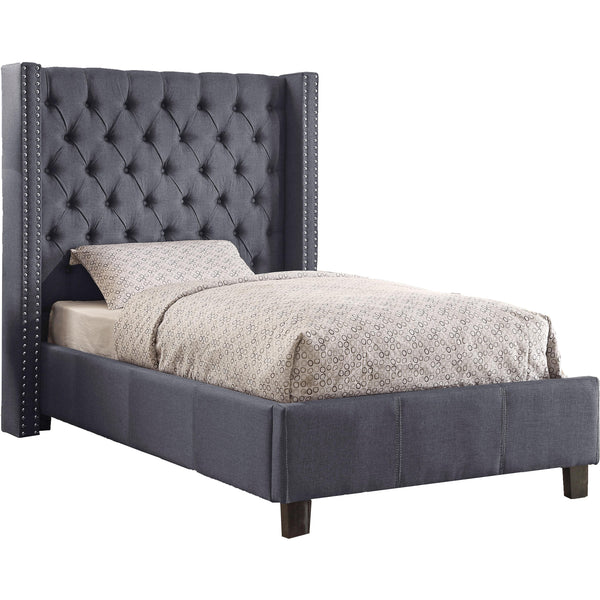 Meridian Ashton Twin Upholstered Platform Bed AshtonGrey-T IMAGE 1