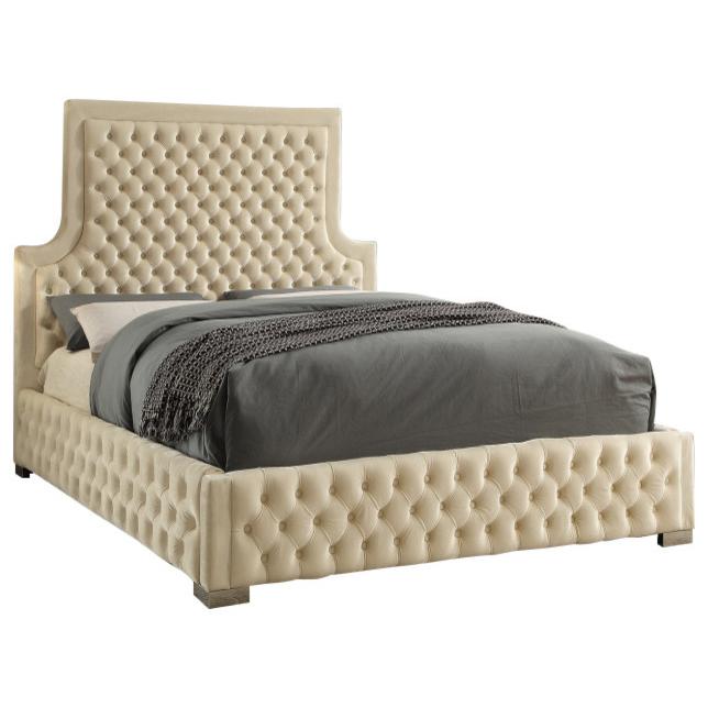 Meridian Sedona King Upholstered Platform Bed SedonaCream-K IMAGE 1