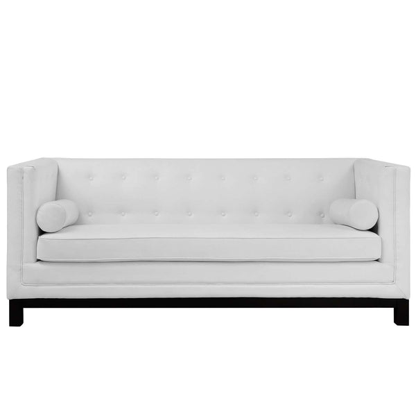 Modway Furniture Imperial Stationary Bonded Leather Sofa EEI-1421-WHI IMAGE 1