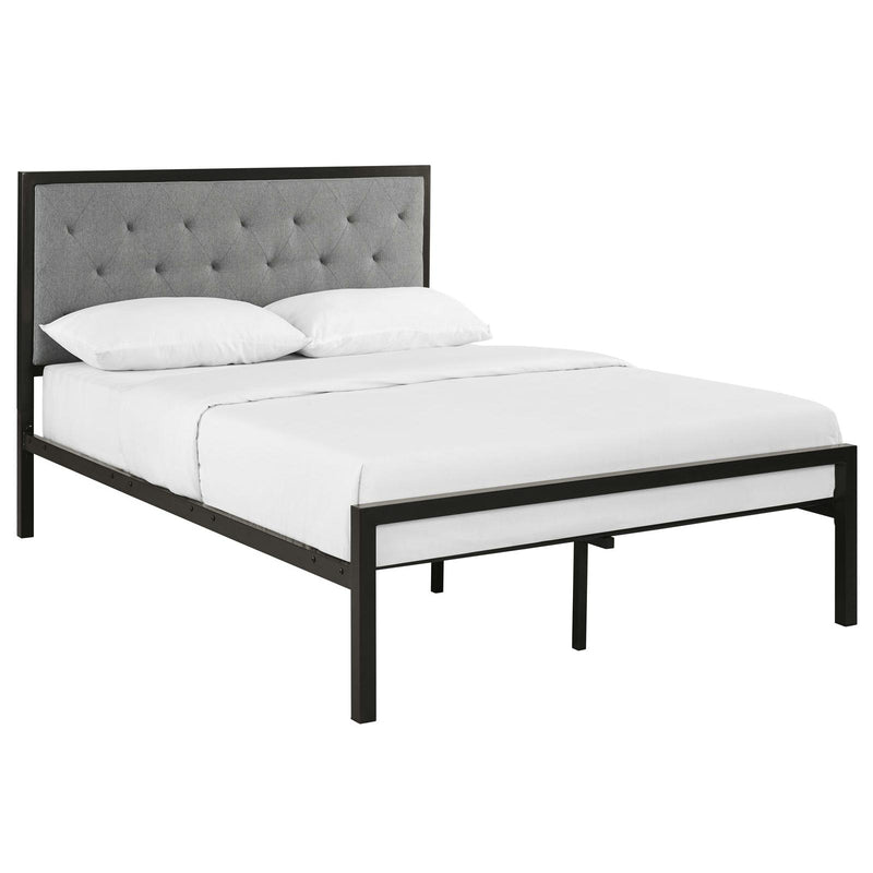 Modway Furniture Mia Full Upholstered Bed MOD-5180-BRN-GRY-SET IMAGE 2