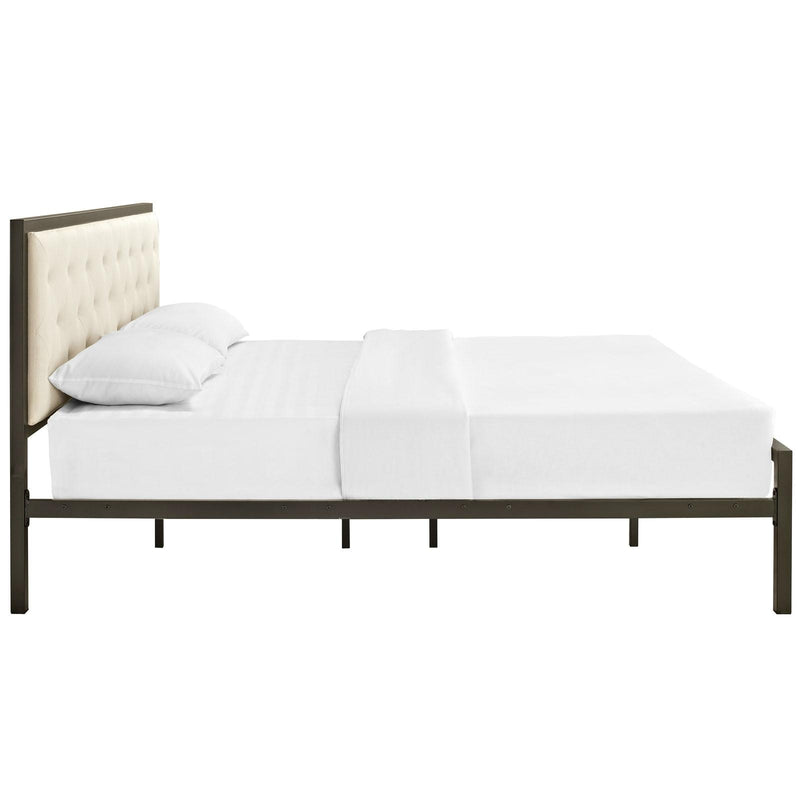 Modway Furniture Mia King Upholstered Bed MOD-5184-BRN-BEI-SET IMAGE 3