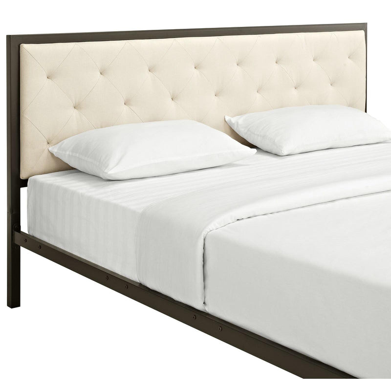 Modway Furniture Mia King Upholstered Bed MOD-5184-BRN-BEI-SET IMAGE 5