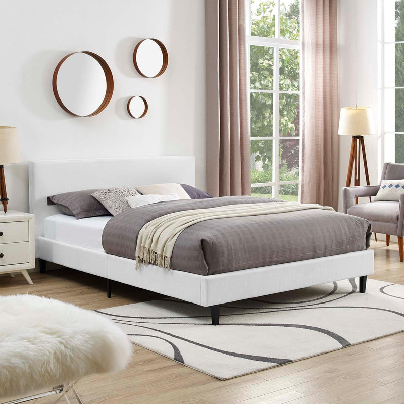 Modway Furniture Anya Full Upholstered Platform Bed MOD-5418-WHI IMAGE 5