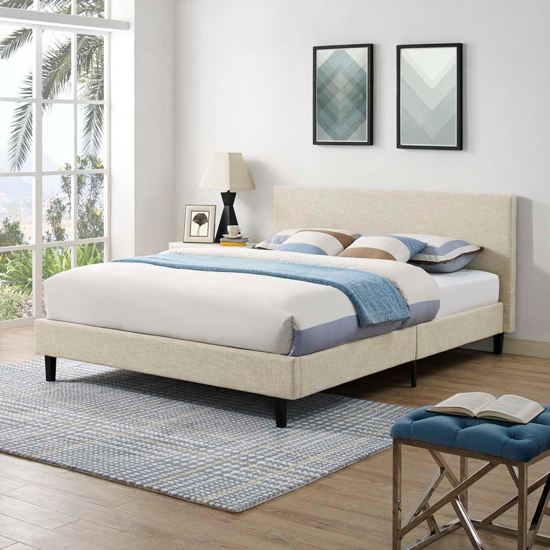 Modway Furniture Anya Queen Upholstered Platform Bed MOD-5420-BEI IMAGE 5