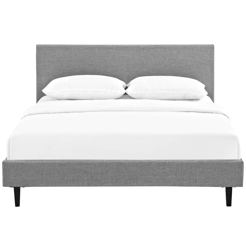 Modway Furniture Anya Queen Upholstered Platform Bed MOD-5420-LGR IMAGE 1