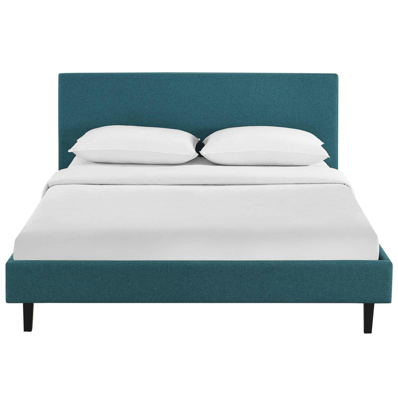 Modway Furniture Anya Queen Upholstered Platform Bed MOD-5420-TEA IMAGE 1