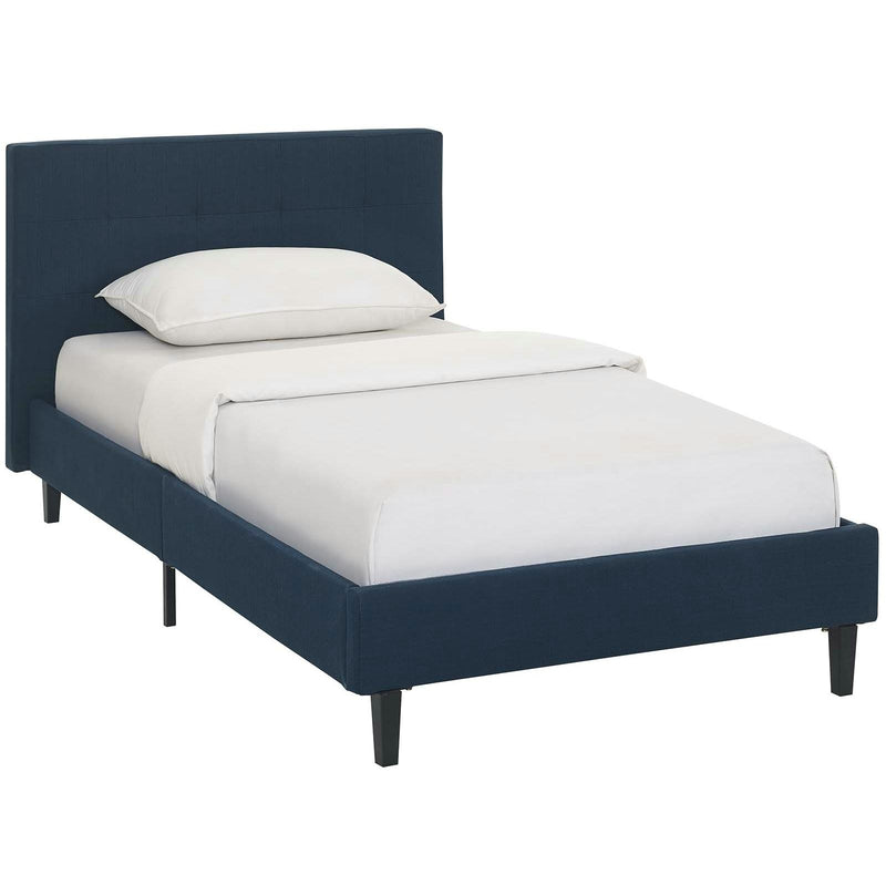 Modway Furniture Linnea Twin Upholstered Platform Bed MOD-5422-AZU IMAGE 2