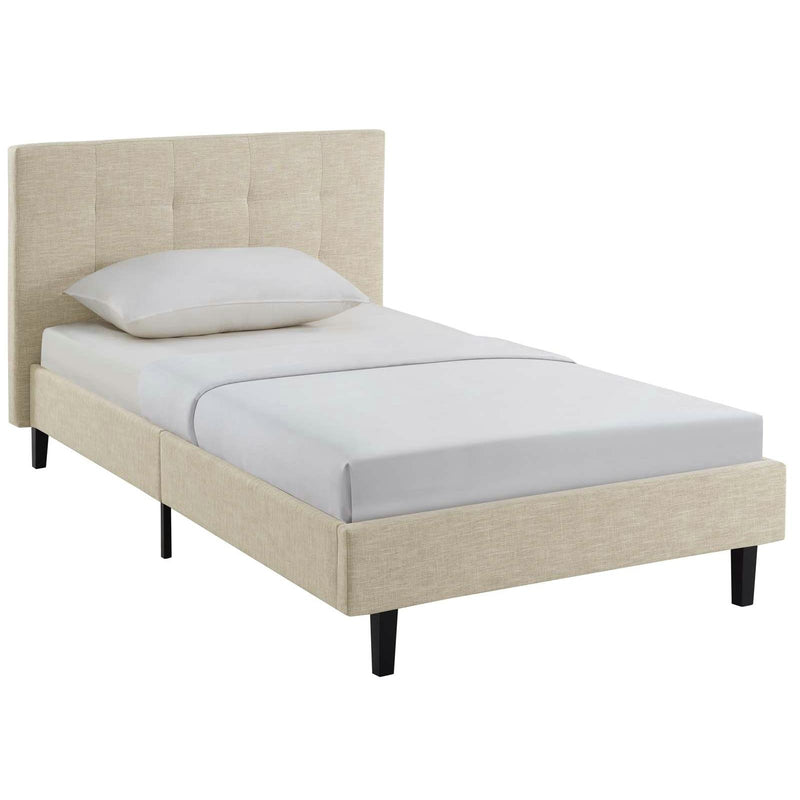 Modway Furniture Linnea Twin Upholstered Platform Bed MOD-5422-BEI IMAGE 2