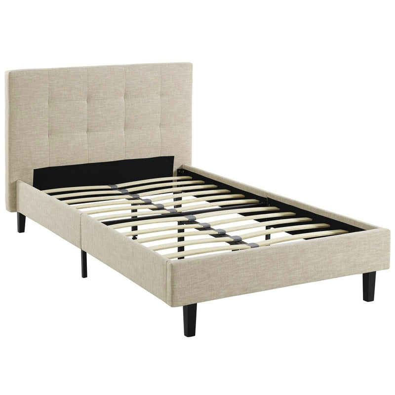 Modway Furniture Linnea Twin Upholstered Platform Bed MOD-5422-BEI IMAGE 4