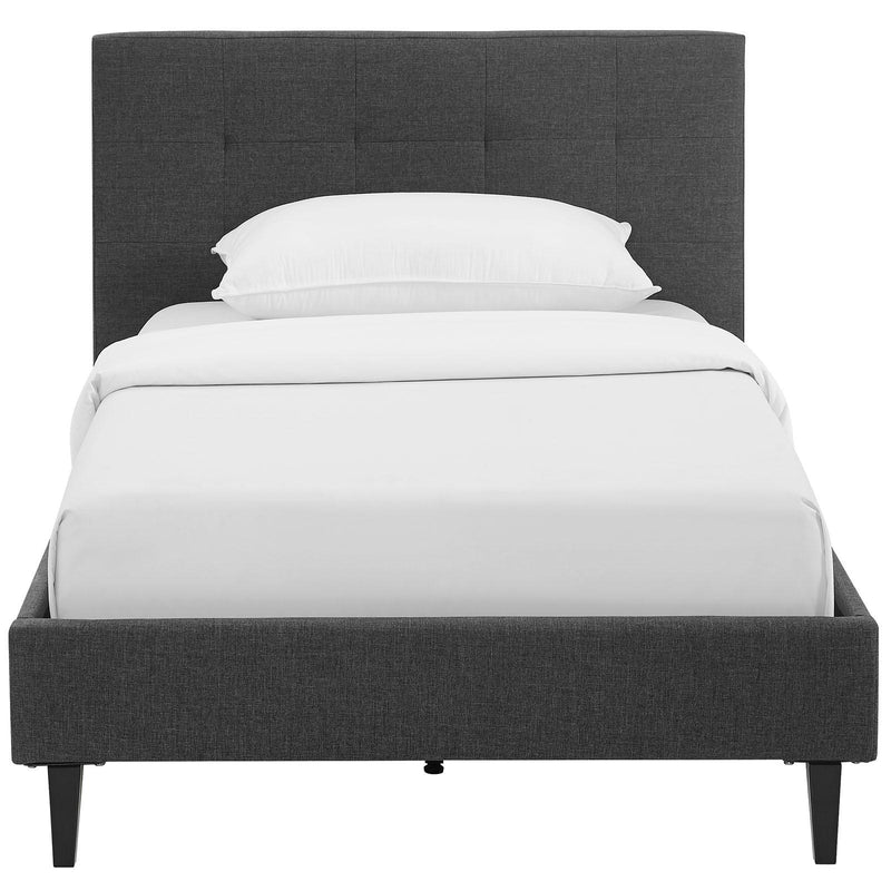 Modway Furniture Linnea Twin Upholstered Platform Bed MOD-5422-GRY IMAGE 1